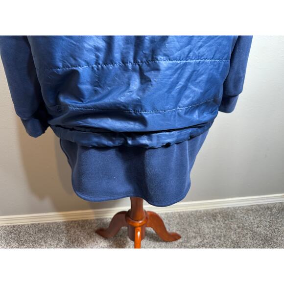 Chico's Zenergy jacket blue quilted knit cuffs & adjustable hemline  Sz 3 US XL - Picture 6 of 10